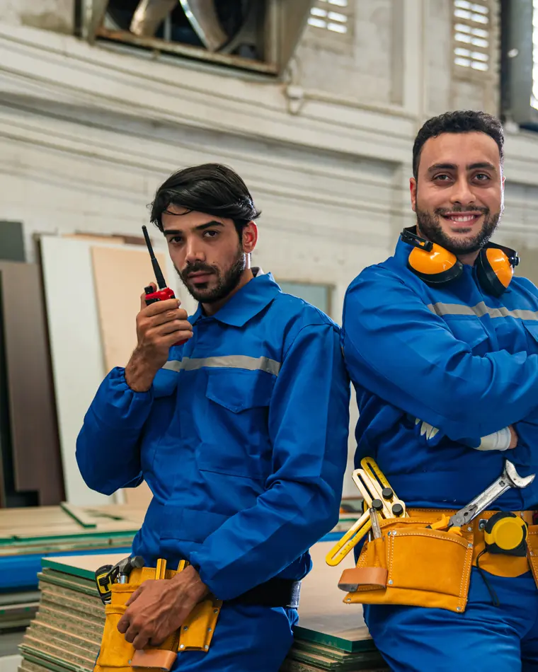 Monteure von ADM Elektrotechnik bei der Arbeit