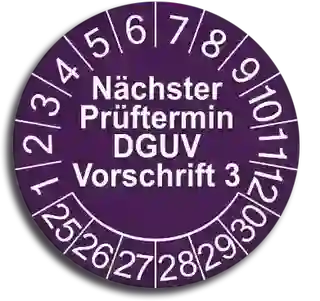 DGUV Prüfplakette